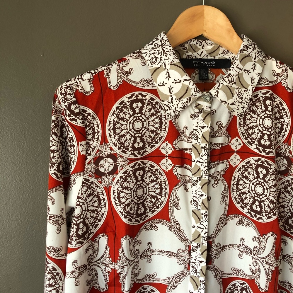 Long sleeve button down blouse